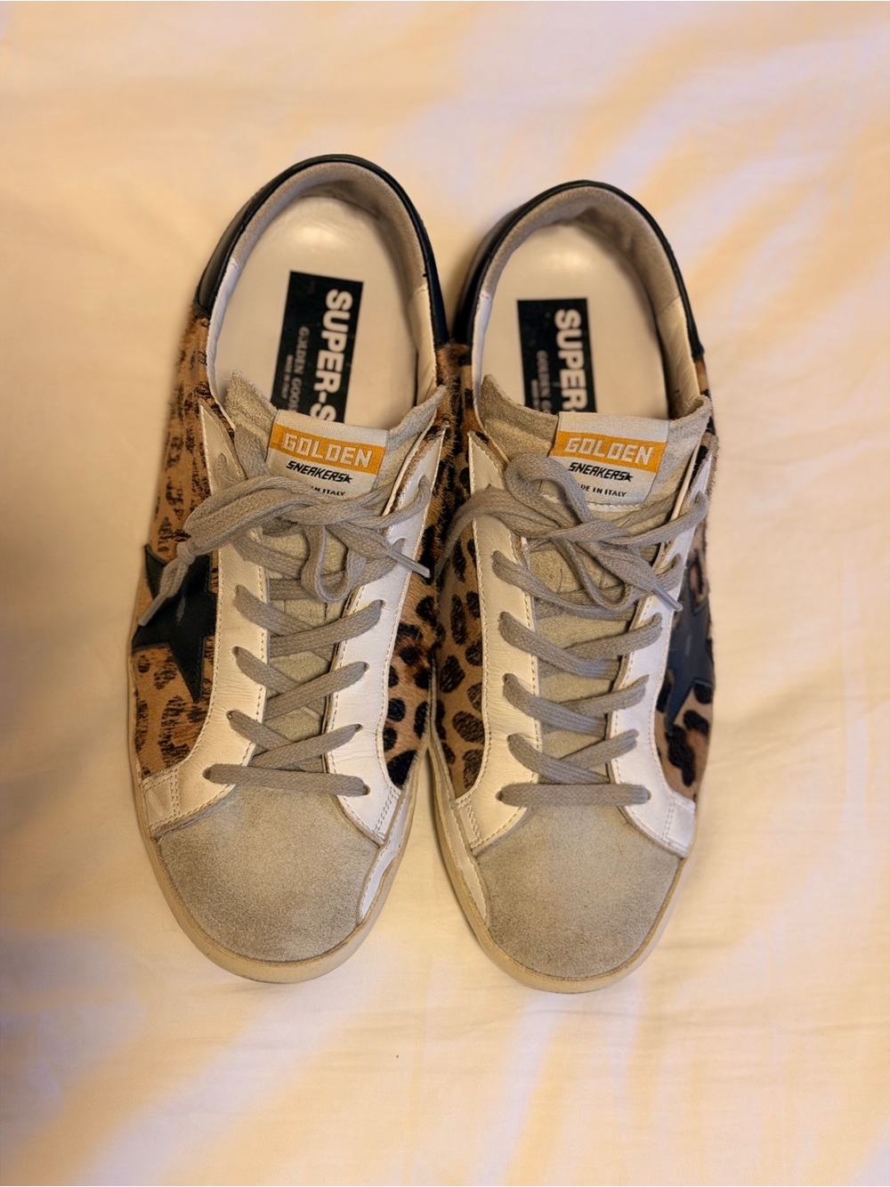 GOLDEN GOOSE Women's Super-Star in leopard print leather - Picture 7 of 13